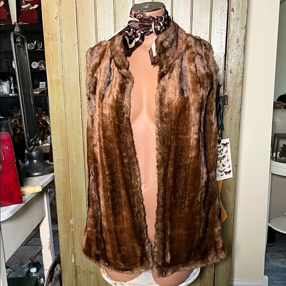 Luxury faux fur vest
